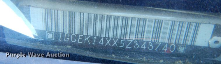 image for item IE9622 2005 Chevrolet Silverado 1500  pickup truck