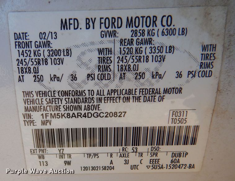 image for item IE9626 2013 Ford Explorer Police Interceptor  SUV