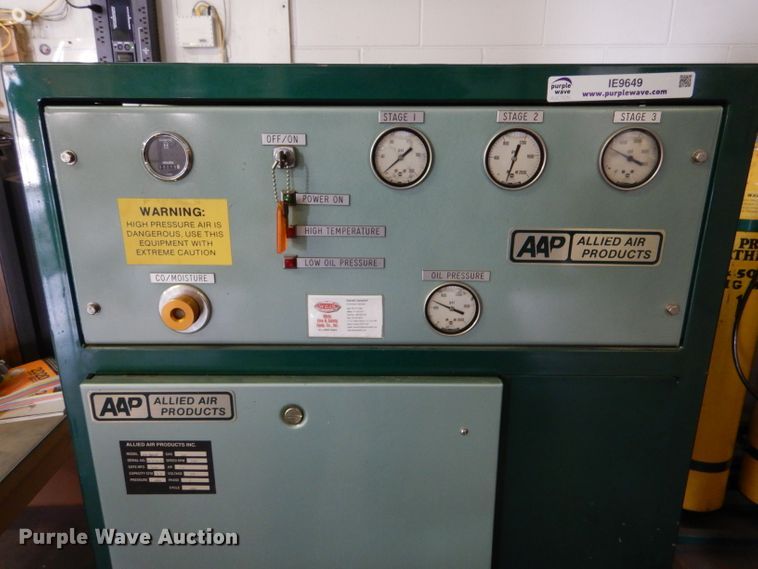 image for item IE9649 1991 Allied Air Products A73BRV90  air compressor