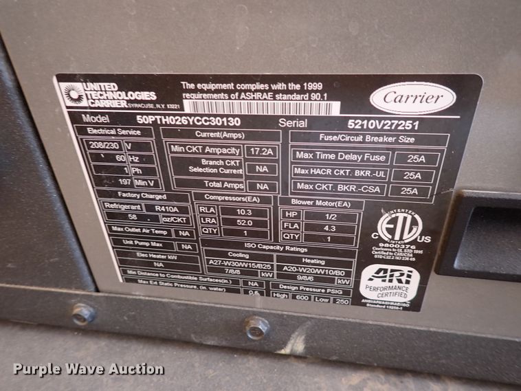 image for item IH9504 (9) Carrier HVAC units