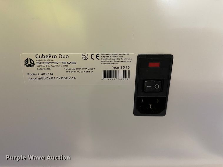 image for item IJ9740 2015 CubePro Duo  3D printer