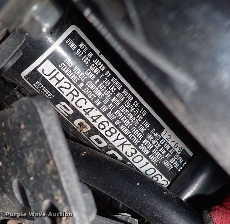 image for item JT9896 2000 Honda VT750CD2  motorcycle