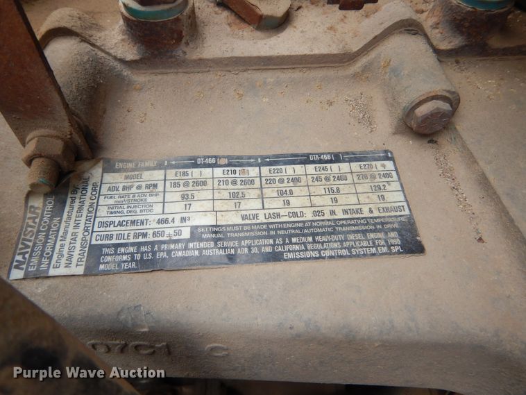 image for item MX9798 1991 International 4900  dump truck