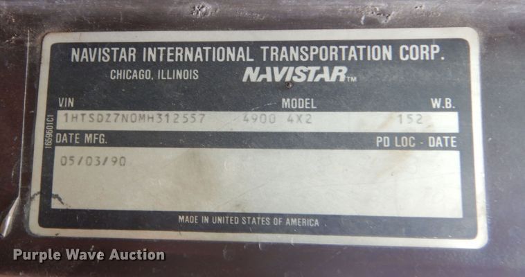 image for item MX9798 1991 International 4900  dump truck