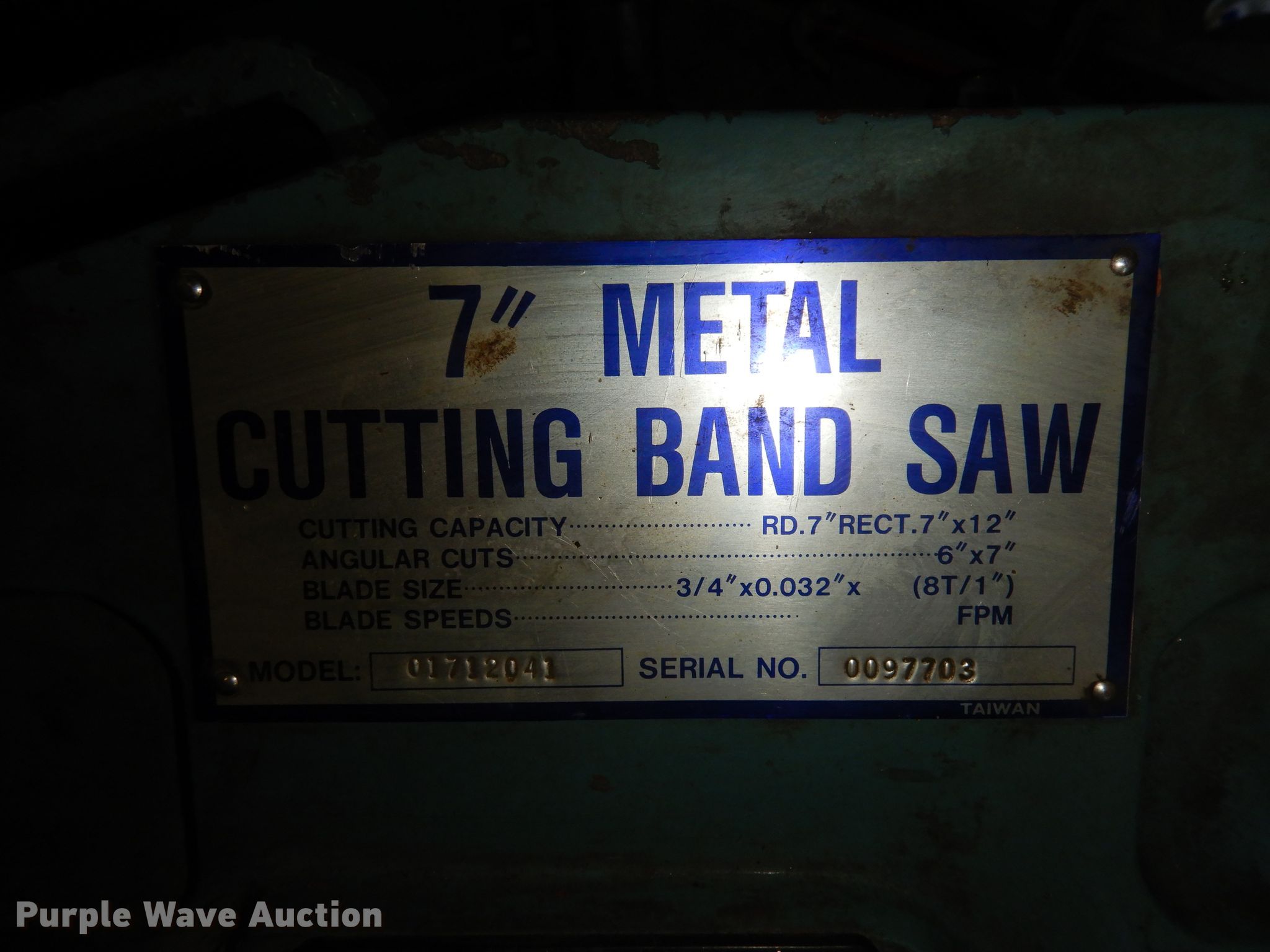 Turn Pro 01712041 metal band saw in Manhattan, KS Item JE9657 sold