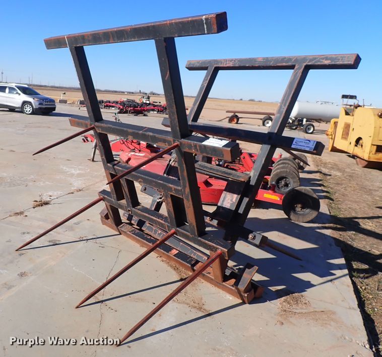 Shop built skid steer bale spear in Maize, KS Item DC4095 sold