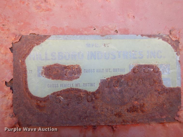 image for item DF0040 1973 Hillsboro  end dump trailer