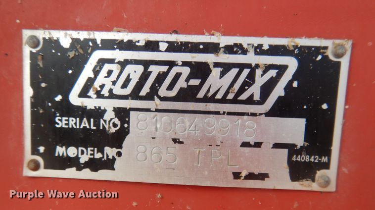 image for item DJ1268 Roto Mix 865 TRL  feed mixer