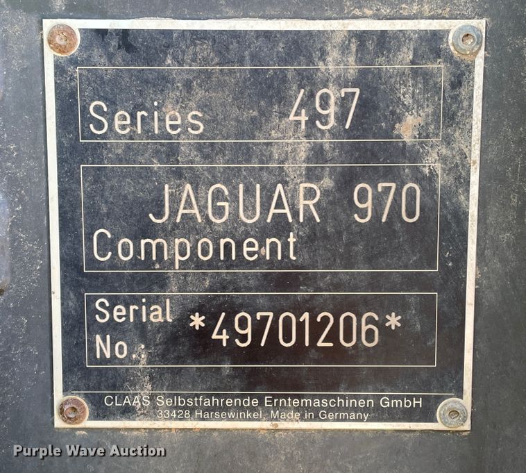 image for item DN0186 2015 Claas Jaguar 970  forage harvester