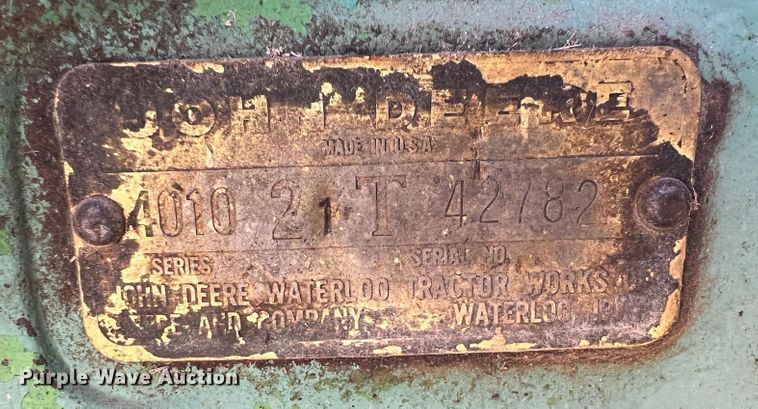 image for item ID9730 1963 John Deere 4010  tractor