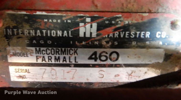 image for item KH9000 1960 Farmall 460  tractor