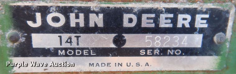 image for item KH9044 John Deere 14T  small square baler