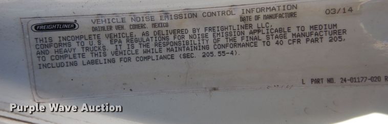 image for item DH7335 2015 Freightliner M2 106  box truck