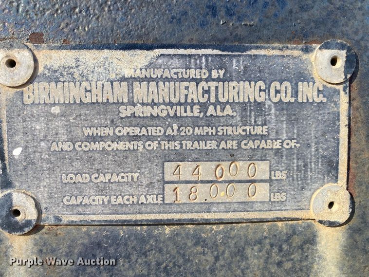 image for item DL6916 1977 Birmingham 822 DLS  lowboy equipment trailer