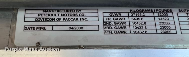 image for item ID9719 2009 Peterbilt 389  semi truck