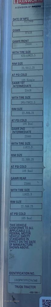 image for item JN9178 2009 Kenworth T800  winch truck