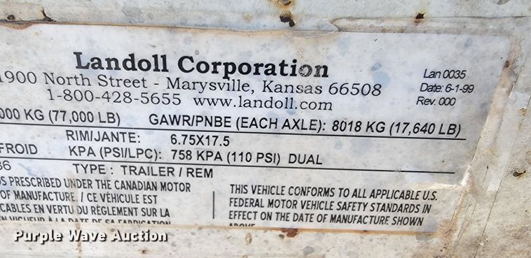 image for item JP9032 1994 Landoll 317A  drop deck equipment trailer