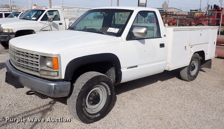 image for item DC4077 1990 Chevrolet K3500  utility bed pickup truck