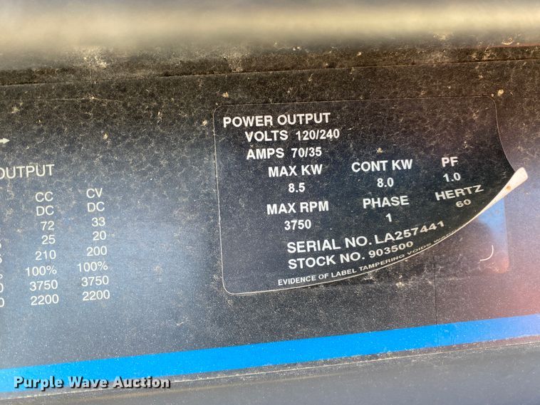 image for item DL6957 Miller Bobcat 225  welder