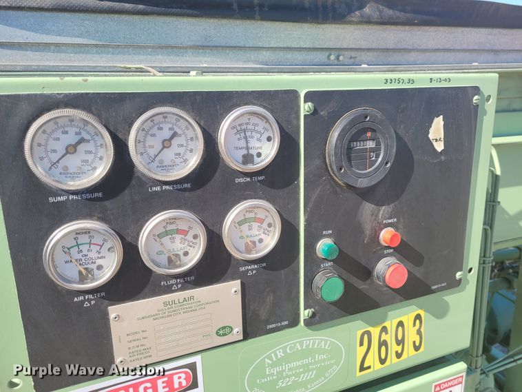 image for item DM1030 Sullair 20-100  air compressor