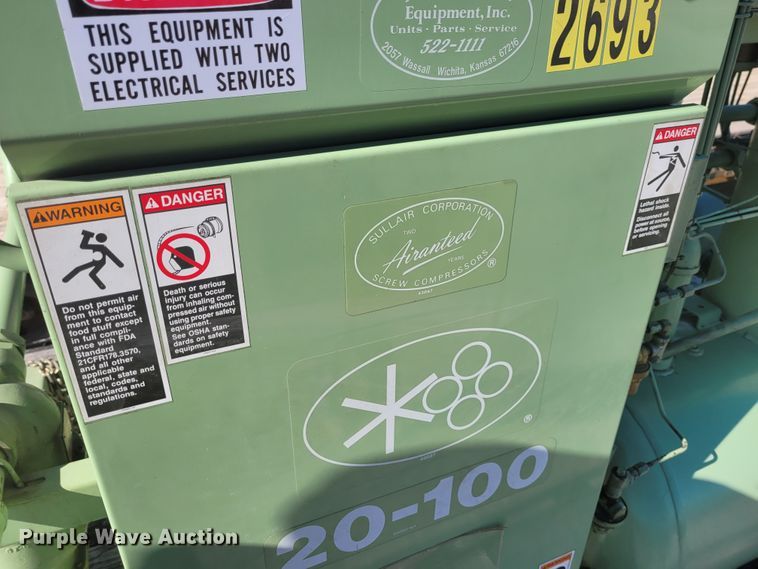 image for item DM1030 Sullair 20-100  air compressor