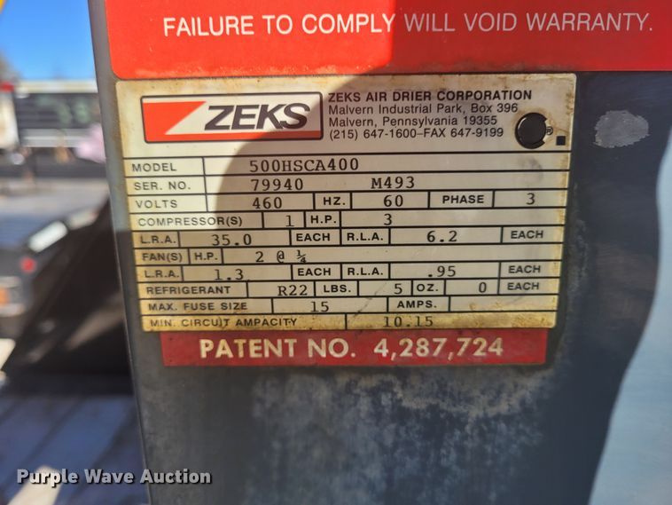 image for item DM1030 Sullair 20-100  air compressor