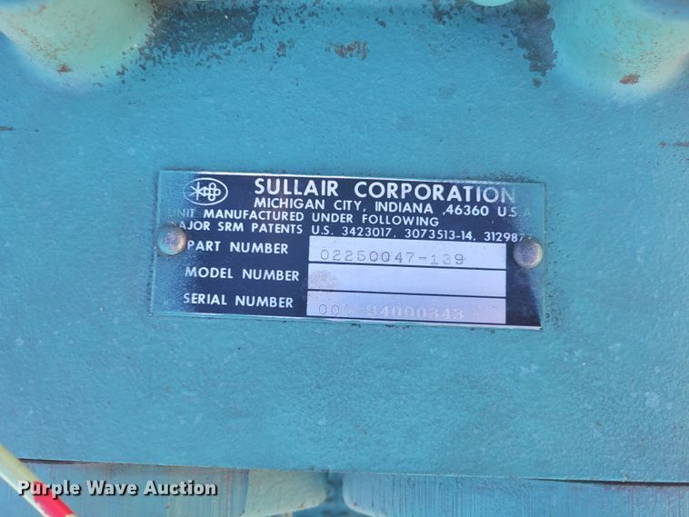 image for item DM1030 Sullair 20-100  air compressor