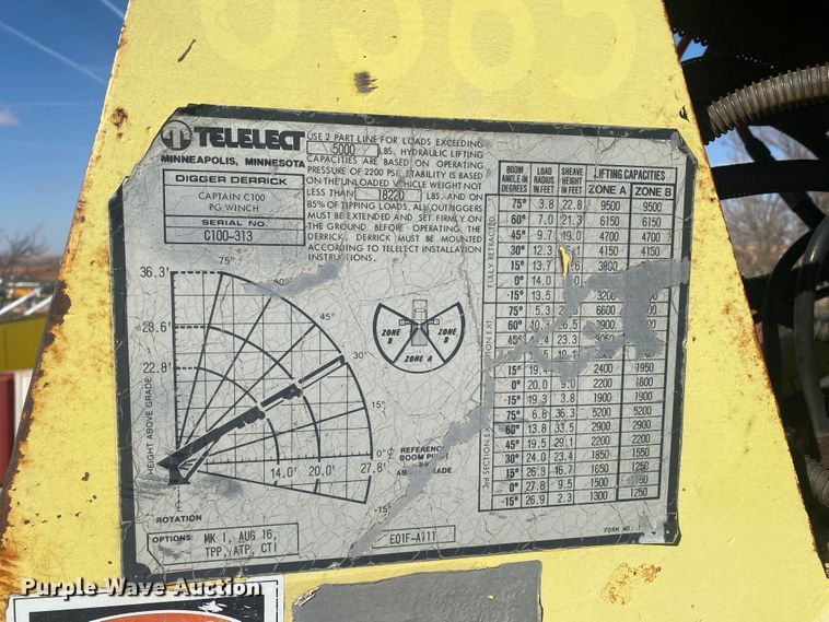 image for item DM8293 1988 GMC C6000  digger derrick truck