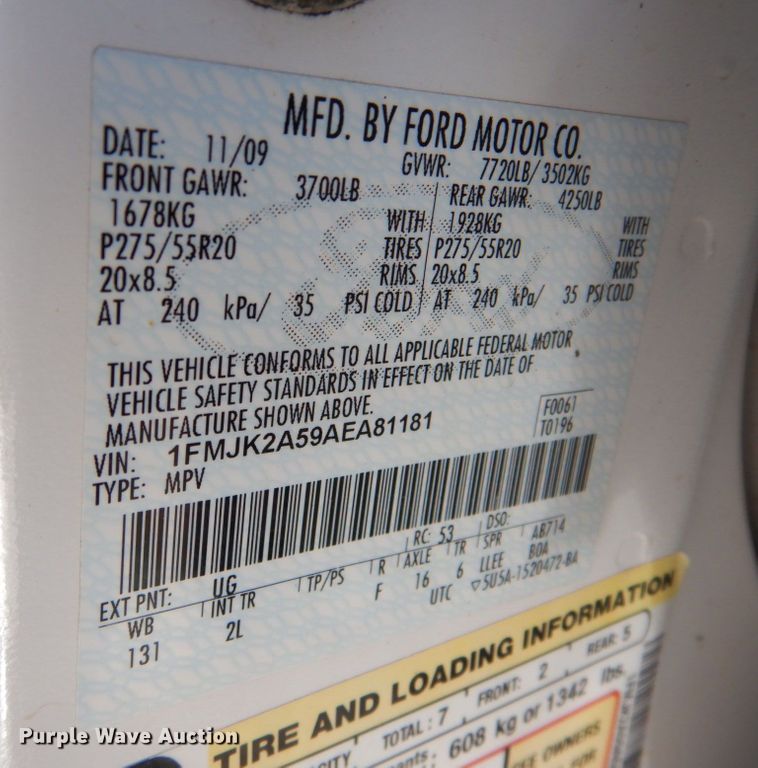 image for item DN2717 2010 Ford Expedition  SUV