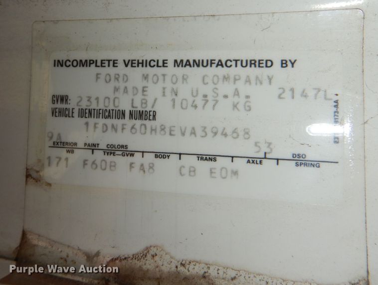 image for item DN7264 1984 Ford F600  bucket truck