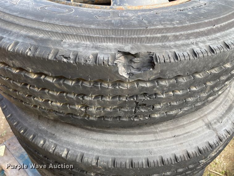 image for item IJ9702 (8) 10R22.5 tires and wheels