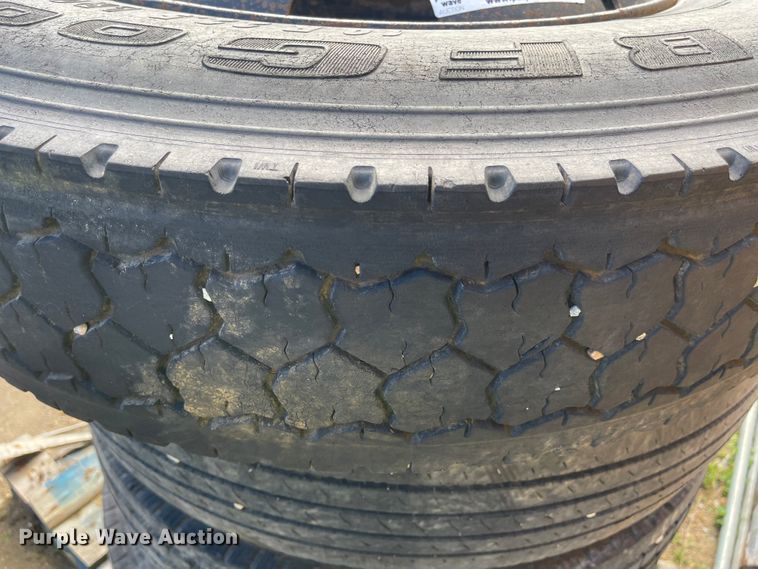 image for item IJ9702 (8) 10R22.5 tires and wheels