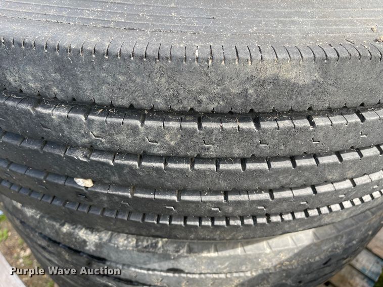 image for item IJ9714 (8) 11R22.5 tires and wheels