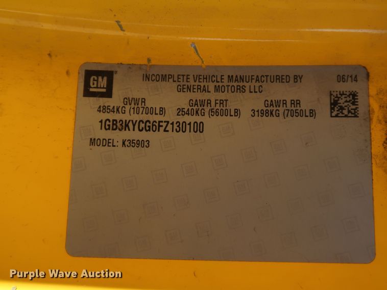 image for item IY9127 2015 Chevrolet Silverado 3500HD  utility bed pickup truck