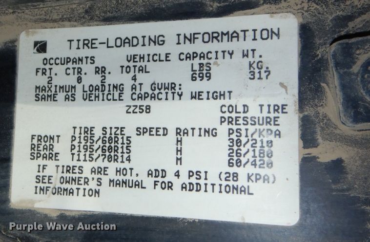 image for item JJ9350 1999 Saturn SC2