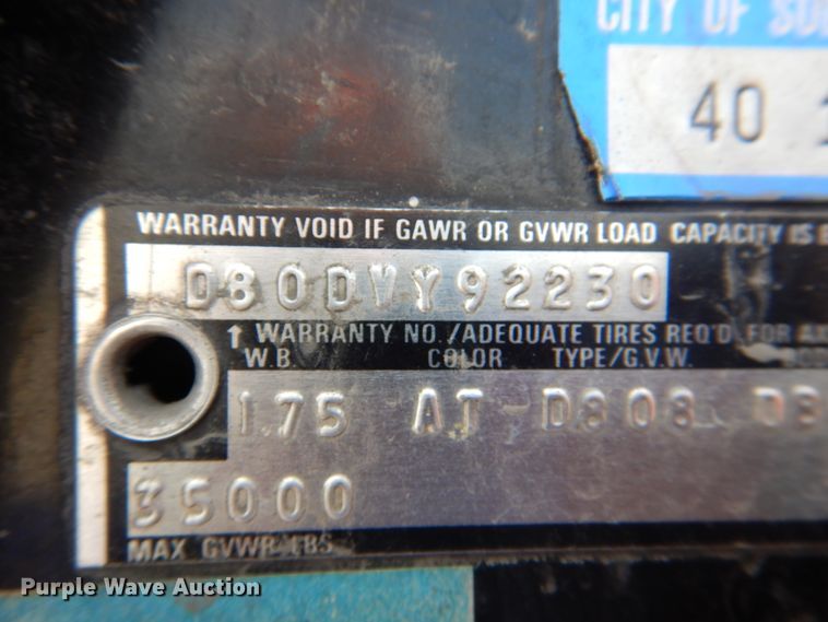 image for item JY9834 1977 Ford Custom Cab 8000  pumper fire truck