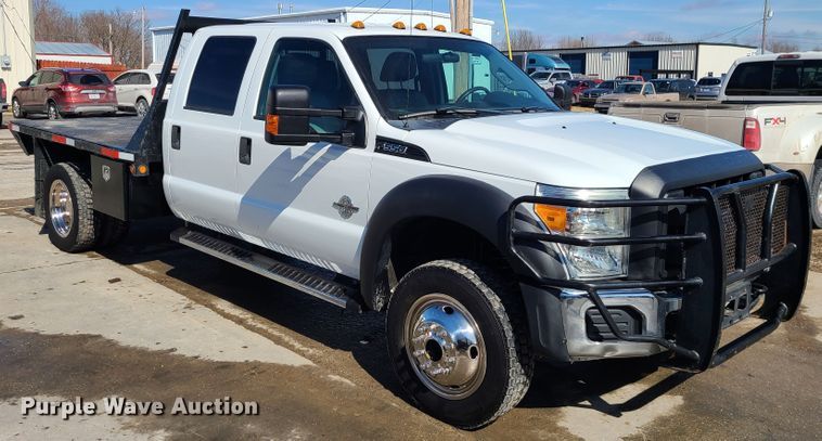 image for item KG9675 2012 Ford F550 Super Duty XL  Crew Cab flatbed truck