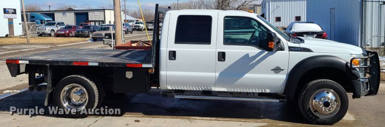 image for item KG9675 2012 Ford F550 Super Duty XL  Crew Cab flatbed truck