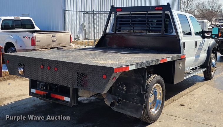 image for item KG9675 2012 Ford F550 Super Duty XL  Crew Cab flatbed truck