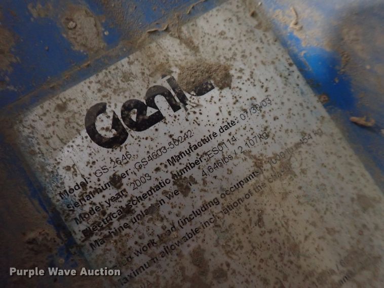 image for item DC4068 2003 Genie GS2646  scissor lift