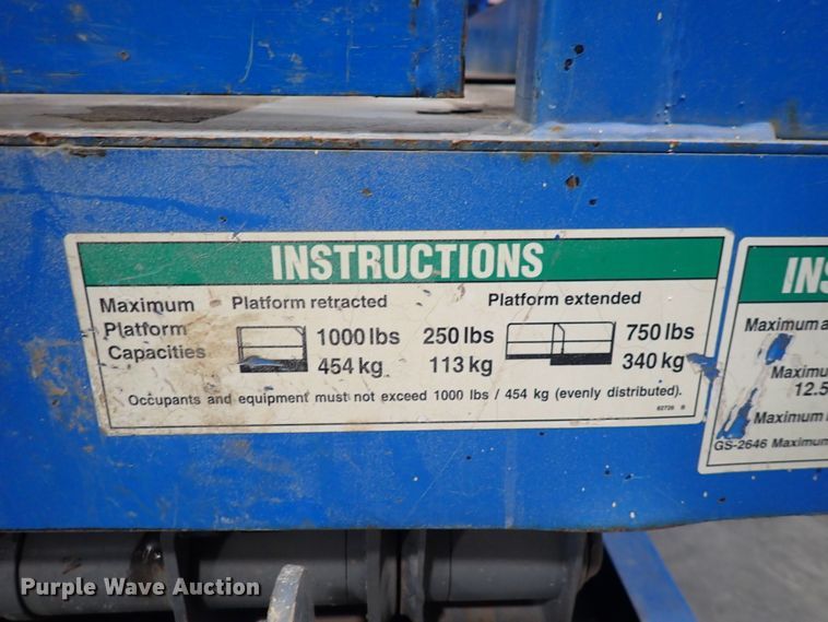 image for item DC4068 2003 Genie GS2646  scissor lift