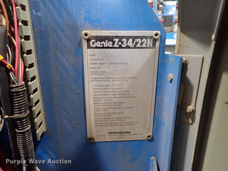 image for item DC4070 1997 Genie Z-34/22N  boom lift