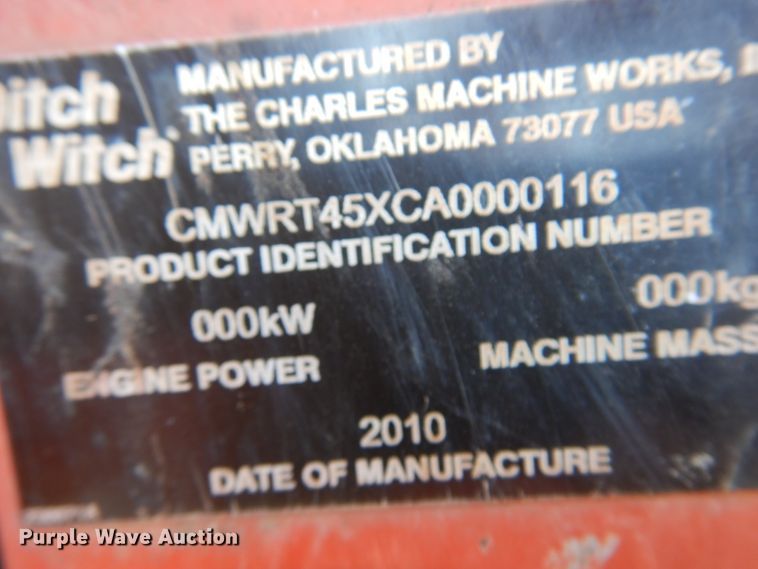 image for item DF0071 2010 Ditch Witch RT45  trencher