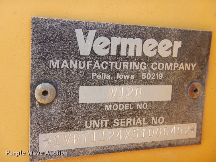 image for item DF0072 2005 Vermeer V120  cable plow