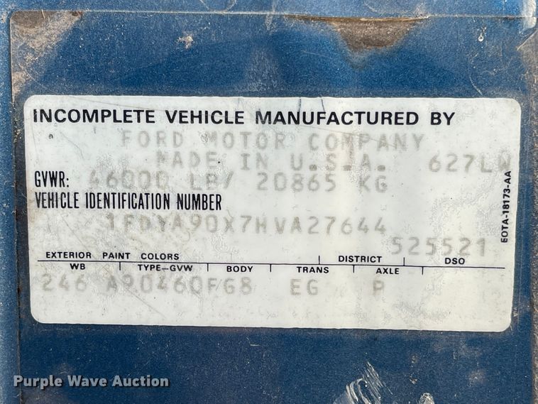 image for item DI8637 1987 Ford LTL9000  dump truck