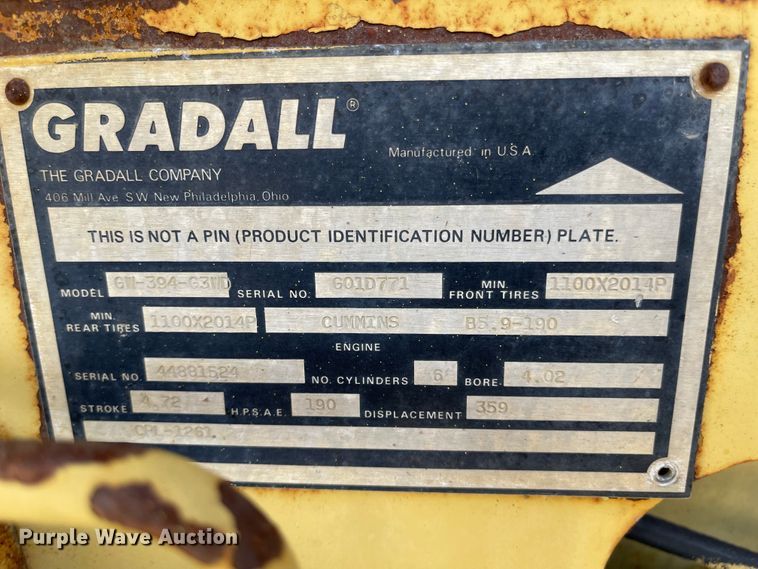 image for item DI8638 Gradall G3WD  wheeled excavator