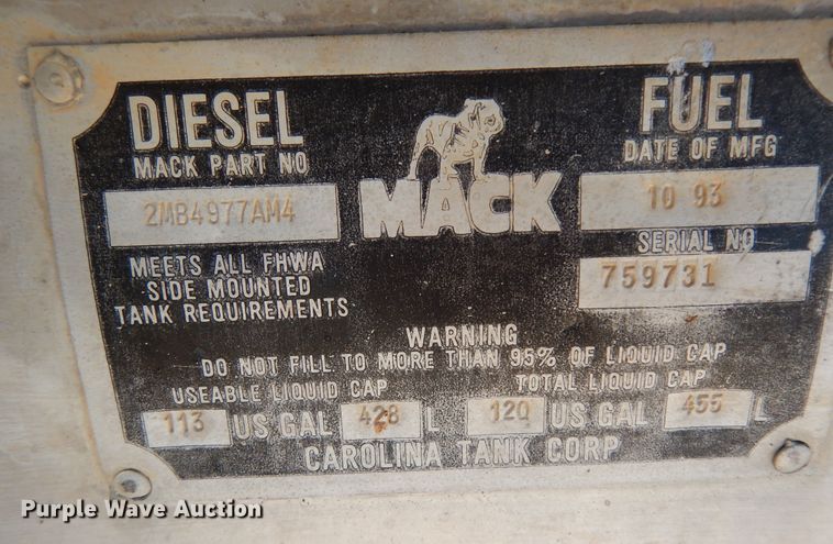 image for item DI8650 1994 Mack CH613  dump truck