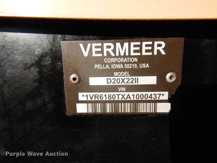image for item DI8672 2010 Vermeer D20X22 Series II  directional boring unit