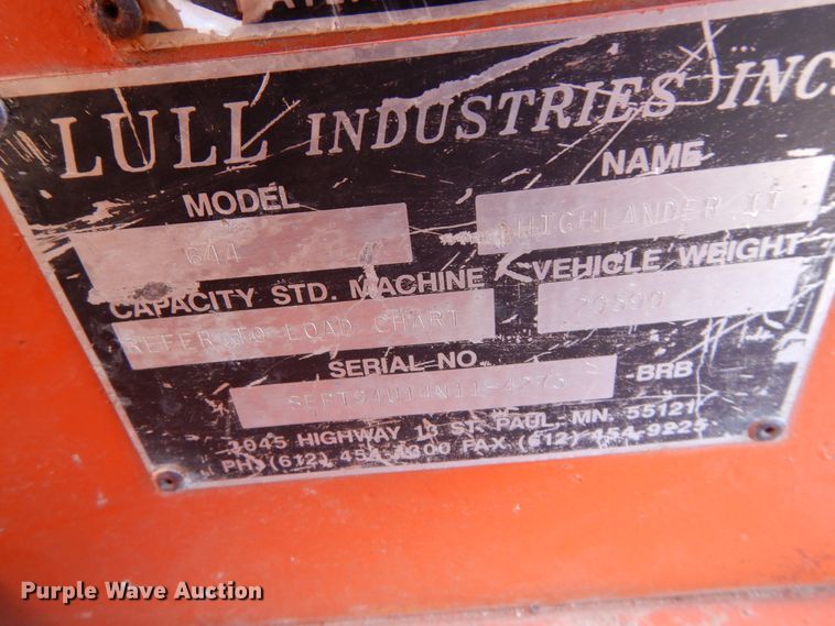 image for item DI8675 Lull 644 Highlander II  telehandler