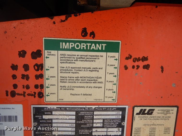 image for item DI8676 2007 JLG 450AJ  boom lift